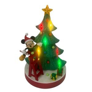 Disney Mickey Decorating Tree Christmas Display Music Motion Lights TESTED Works